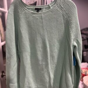 Talbots Light Green Crew Neck Sweater